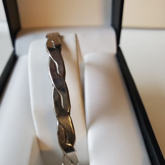 Taxco Mexico Sterling Silver Vintage Twisted Bangle Bracelet .925 - Picture 1 of 5